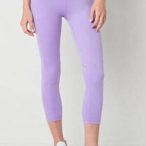 Athlete Light Purple Cropped Leggings